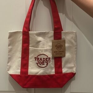 Trader Joe’s RED mini canvas tote bag